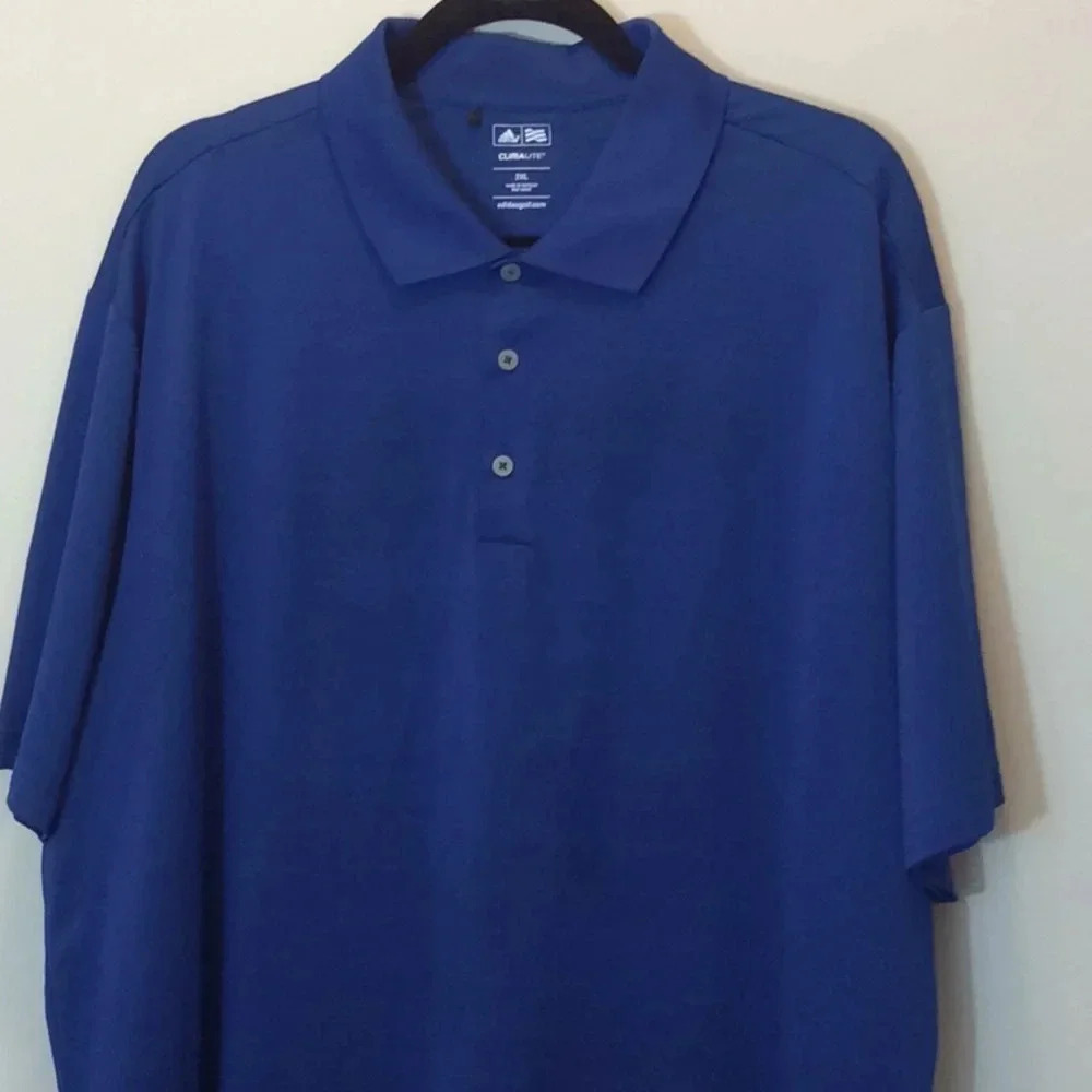 adidas Blue ClimaLite Golf Shirt Size 2X